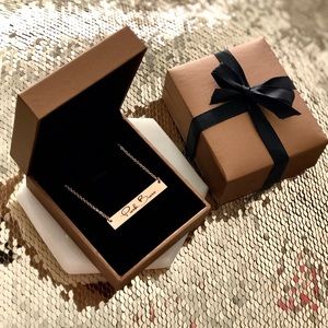 ✨NEW Posh Boss Rose Gold Black Necklace Stainless Steel